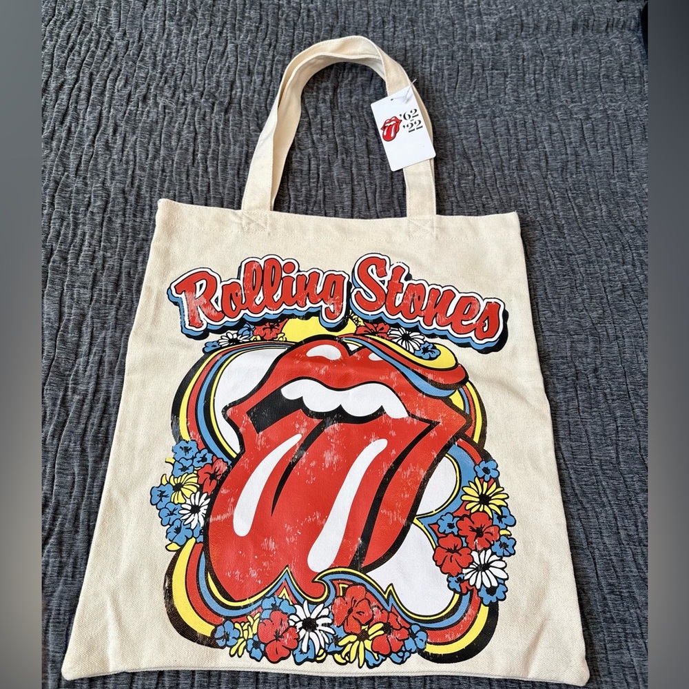 The Rolling Stones Cream Tote Bag